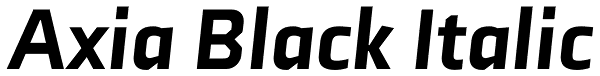 Axia Black Italic Font