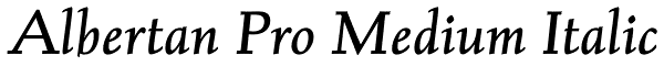 Albertan Pro Medium Italic Font