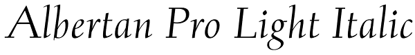 Albertan Pro Light Italic Font