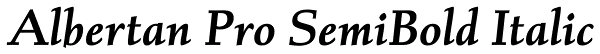 Albertan Pro SemiBold Italic Font