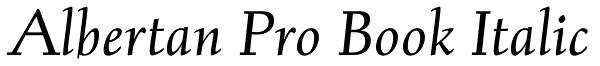 Albertan Pro Book Italic Font