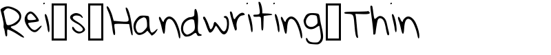 Rei_s_Handwriting_Thin Font