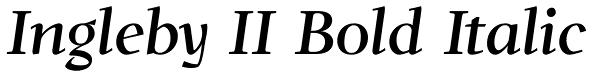 Ingleby II Bold Italic Font