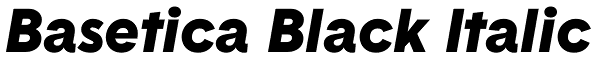 Basetica Black Italic Font