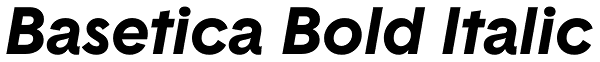 Basetica Bold Italic Font