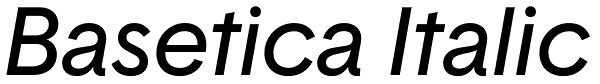 Basetica Italic Font