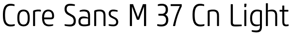 Core Sans M 37 Cn Light Font