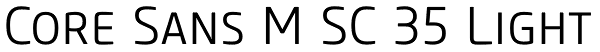 Core Sans M SC 35 Light Font