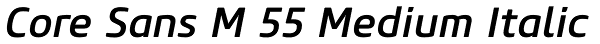 Core Sans M 55 Medium Italic Font