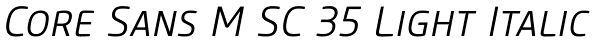 Core Sans M SC 35 Light Italic Font