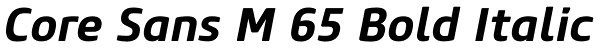 Core Sans M 65 Bold Italic Font