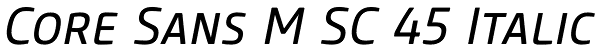 Core Sans M SC 45 Italic Font