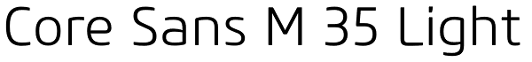 Core Sans M 35 Light Font