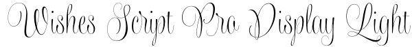 Wishes Script Pro Display Light Font