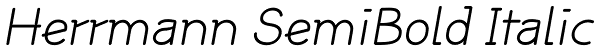 Herrmann SemiBold Italic Font