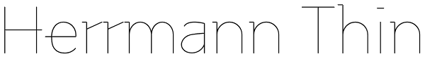 Herrmann Thin Font