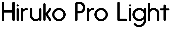 Hiruko Pro Light Font