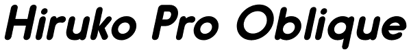 Hiruko Pro Oblique Font