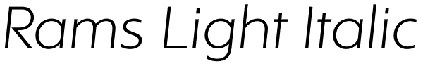 Rams Light Italic Font