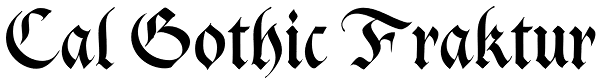 Cal Gothic Fraktur Font