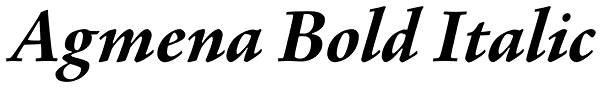 Agmena Bold Italic Font