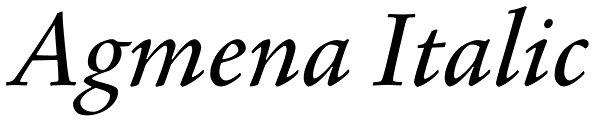 Agmena Italic Font