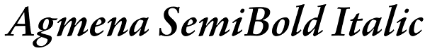 Agmena SemiBold Italic Font