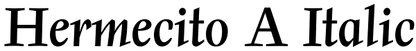 Hermecito A Italic Font