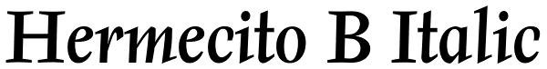 Hermecito B Italic Font