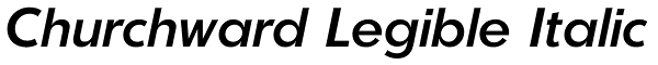 Churchward Legible Italic Font