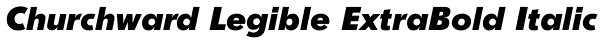 Churchward Legible ExtraBold Italic Font