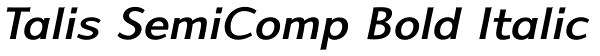 Talis SemiComp Bold Italic Font