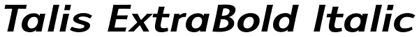 Talis ExtraBold Italic Font