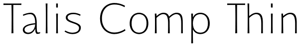 Talis Comp Thin Font