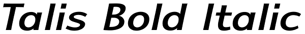 Talis Bold Italic Font