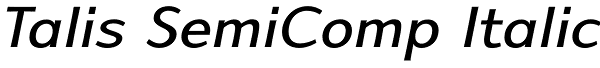 Talis SemiComp Italic Font