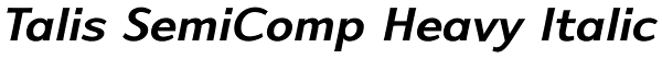 Talis SemiComp Heavy Italic Font