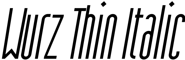 Wurz Thin Italic Font