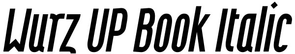 Wurz UP Book Italic Font