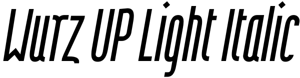 Wurz UP Light Italic Font