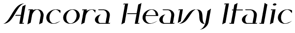 Ancora Heavy Italic Font