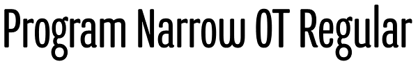 Program Narrow OT Regular Font