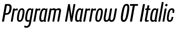 Program Narrow OT Italic Font