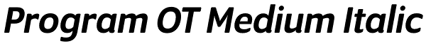 Program OT Medium Italic Font