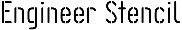 Engineer Stencil Font