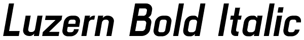 Luzern Bold Italic Font