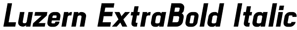 Luzern ExtraBold Italic Font