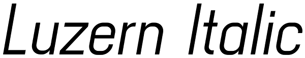 Luzern Italic Font