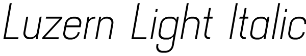 Luzern Light Italic Font