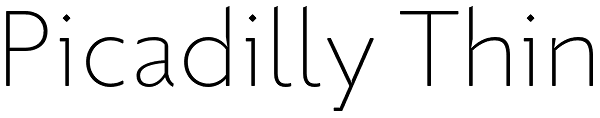 Picadilly Thin Font